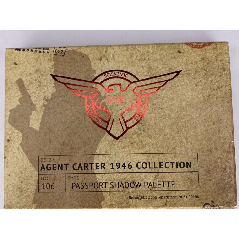 Besame Cosmetics MARVEL Agent Carter Passport Shadow Pallet 1946 Collection New